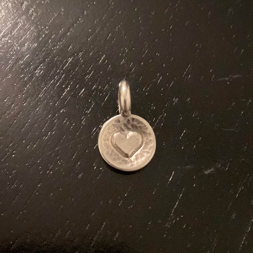 Brighton heart and love circle Silver Heart Charm